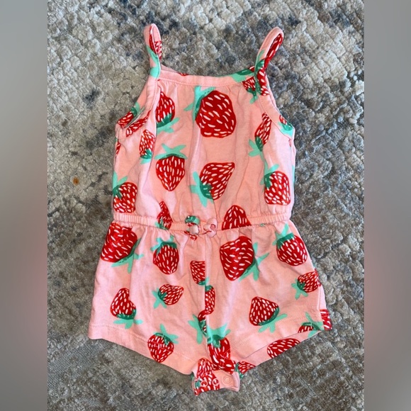 Old Navy Other - Old Navy strawberry romper size 0-3 months